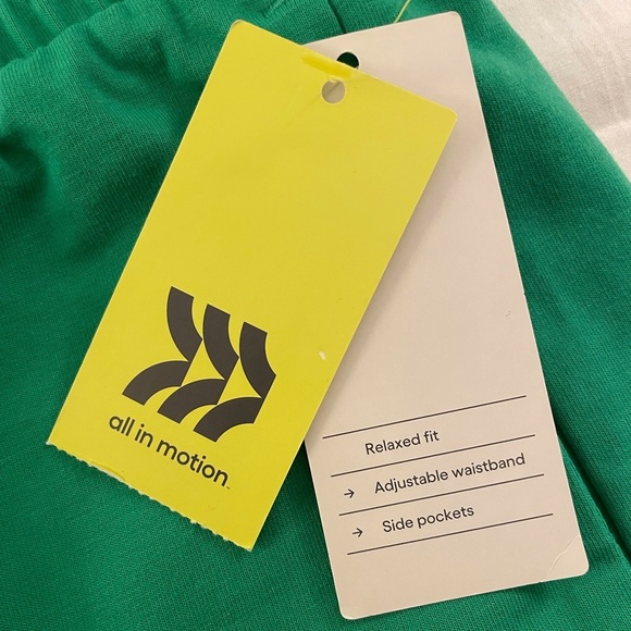 All In Motion High Rise Terry Shorts in Green - Picture 9 of 11